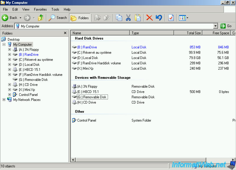 Complete presentation of the features of the Mini XP of Hiren Boot