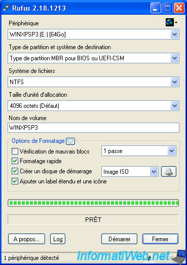 Create bootable USB key to install Windows XP - Windows - Tutorials - InformatiWeb