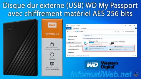 WD My Passport - Disque dur externe (USB) chiffré